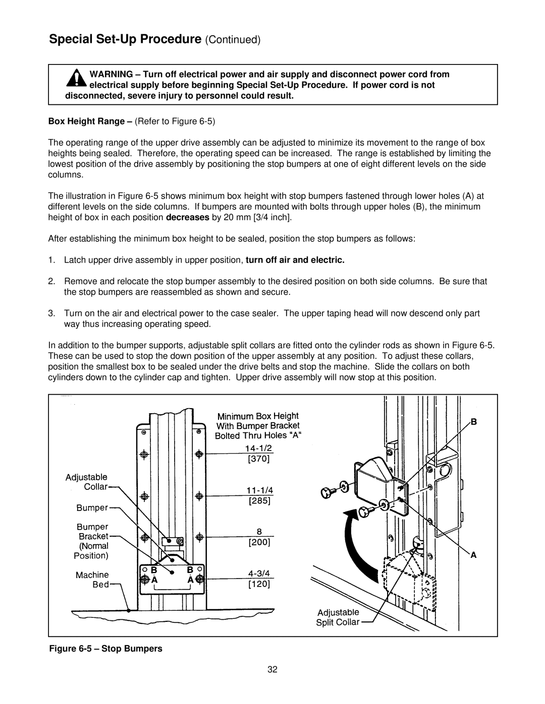 3M 39600 manual Disconnected, severe injury to personnel could result, Stop Bumpers 