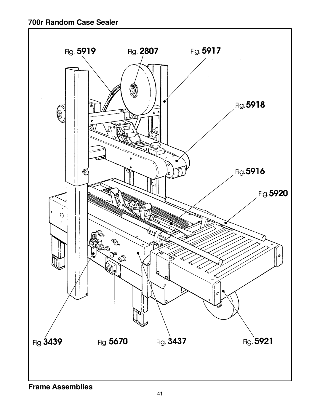 3M 39600 manual 700r Random Case Sealer Frame Assemblies 