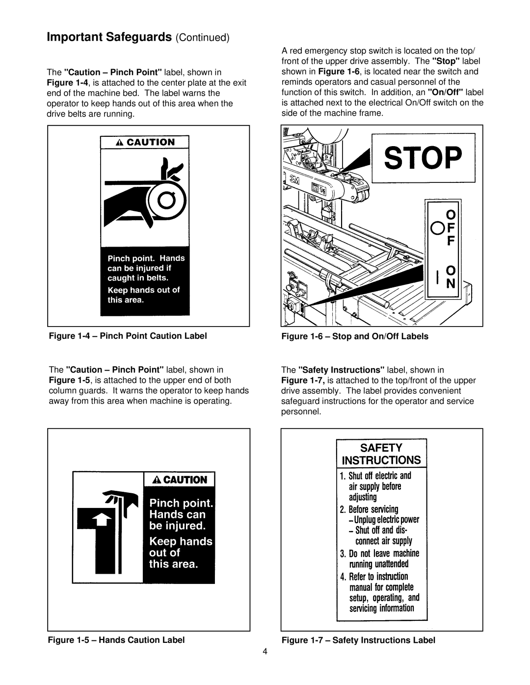 3M 39600 manual Pinch Point Caution Label 