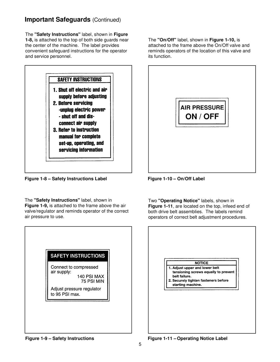 3M 39600 manual Safety Instructions Label 