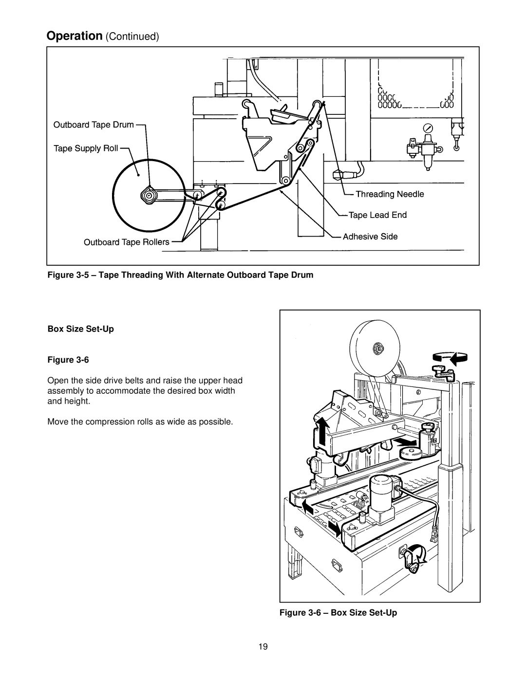 3M 39600 manual Box Size Set-Up 