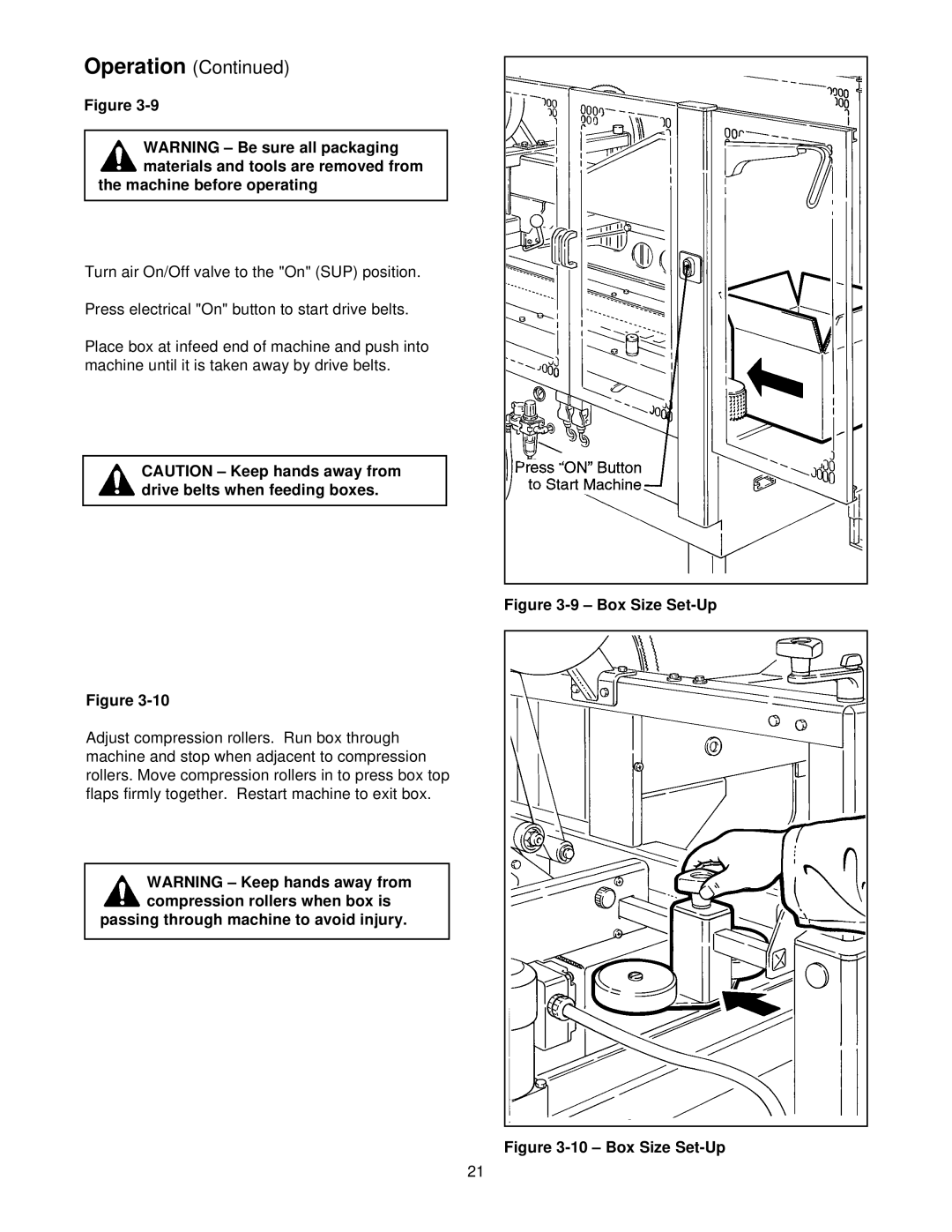 3M 39600 manual Machine before operating, Passing through machine to avoid injury 