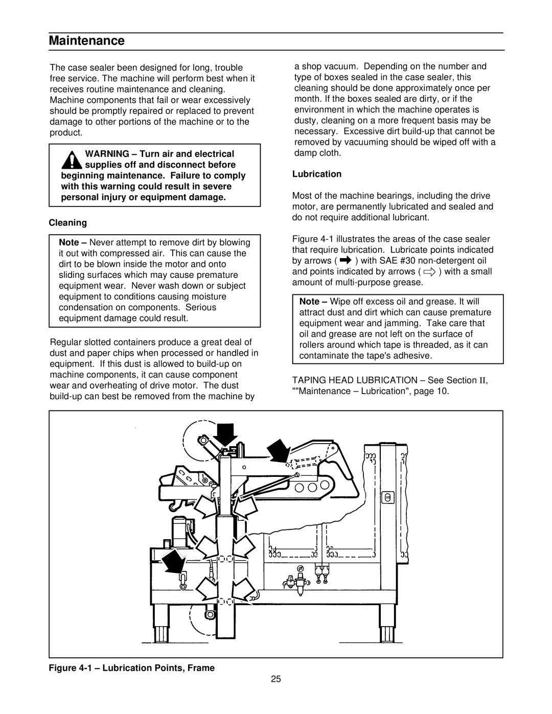 3M 39600 manual Maintenance, Lubrication 