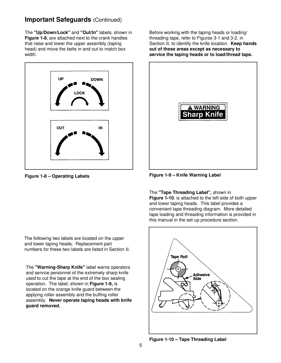 3M 39600 manual Operating Labels 