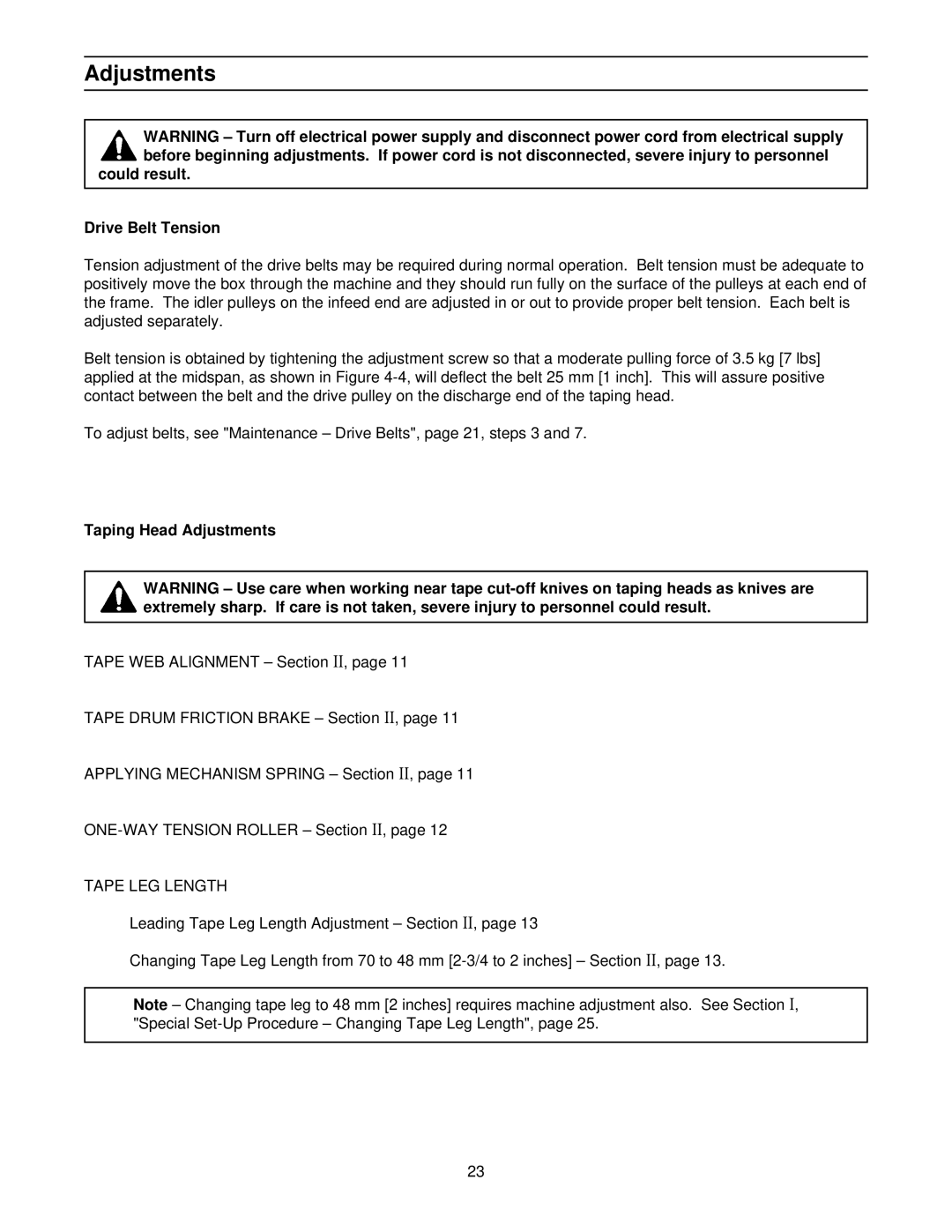 3M 39600 manual Could result Drive Belt Tension, Taping Head Adjustments 