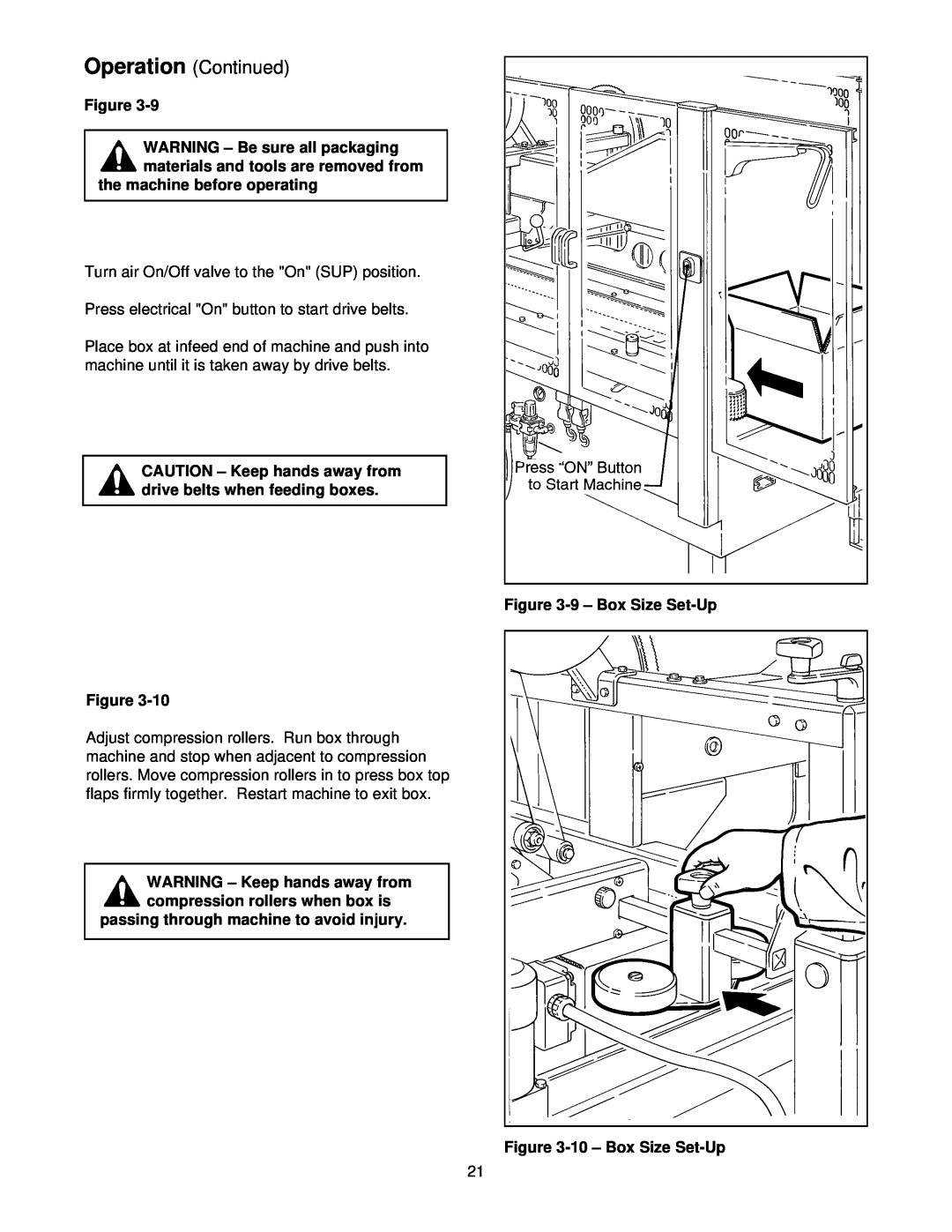 3M 39600 manual WARNING - Be sure all packaging materials and tools are removed from 