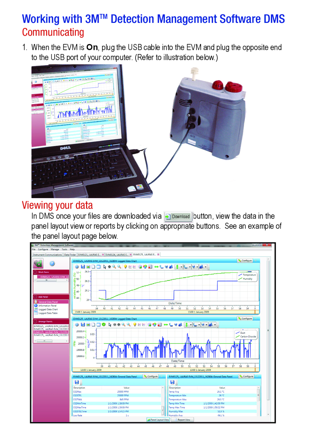 3M 3MTM quick start Communicating, Viewing your data 