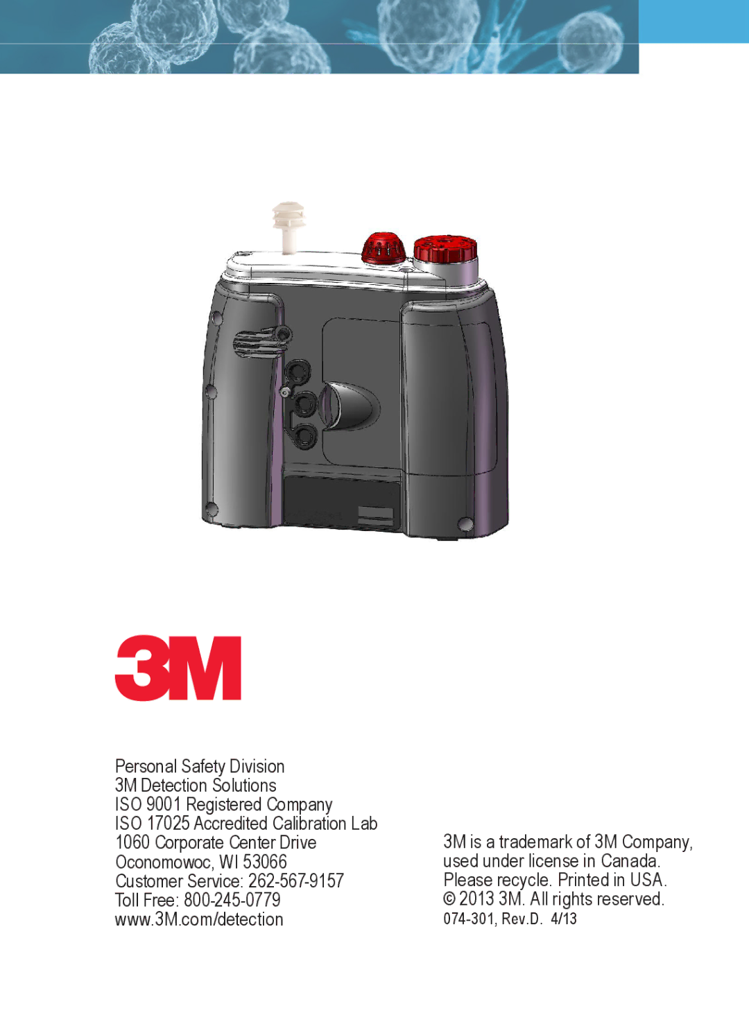 3M 3MTM quick start 074-301, Rev.D /13 