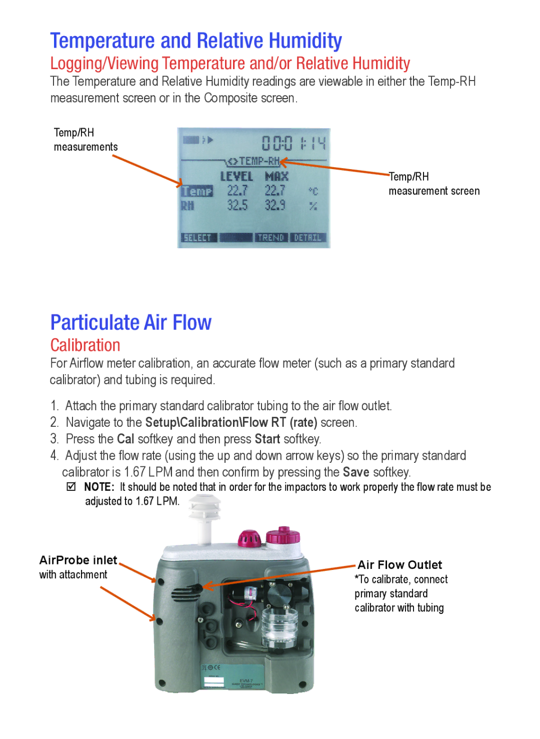 3M 3MTM Temperature and Relative Humidity, Particulate Air Flow, Logging/Viewing Temperature and/or Relative Humidity 