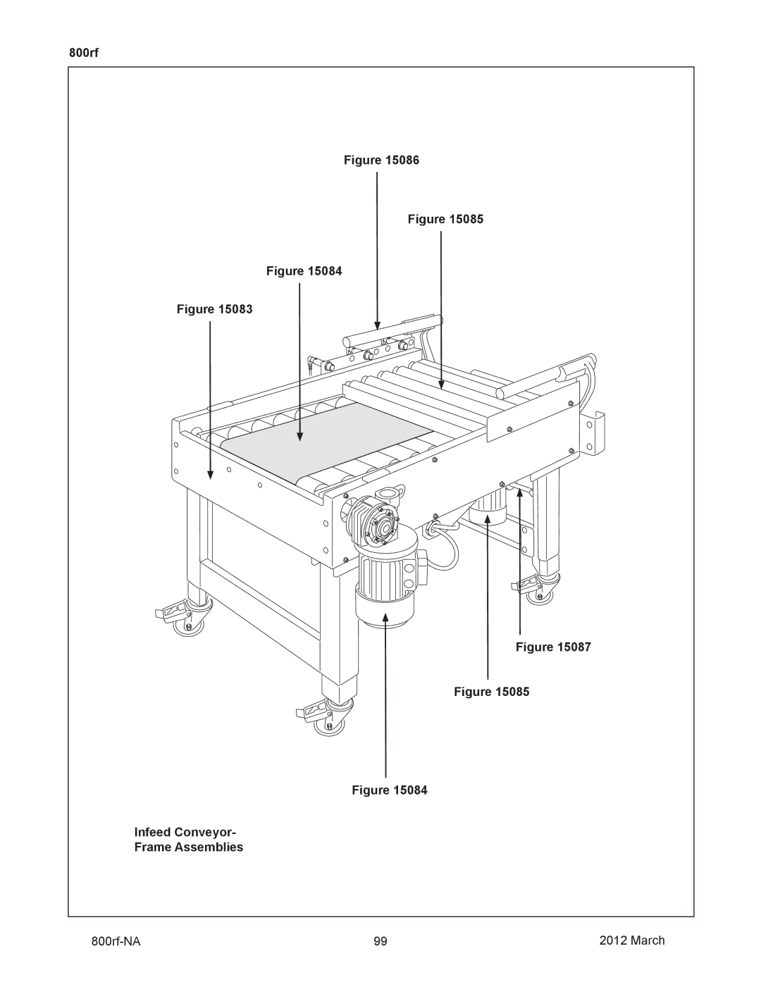 3M 40800 manual 800rf Infeed Conveyor Frame Assemblies 