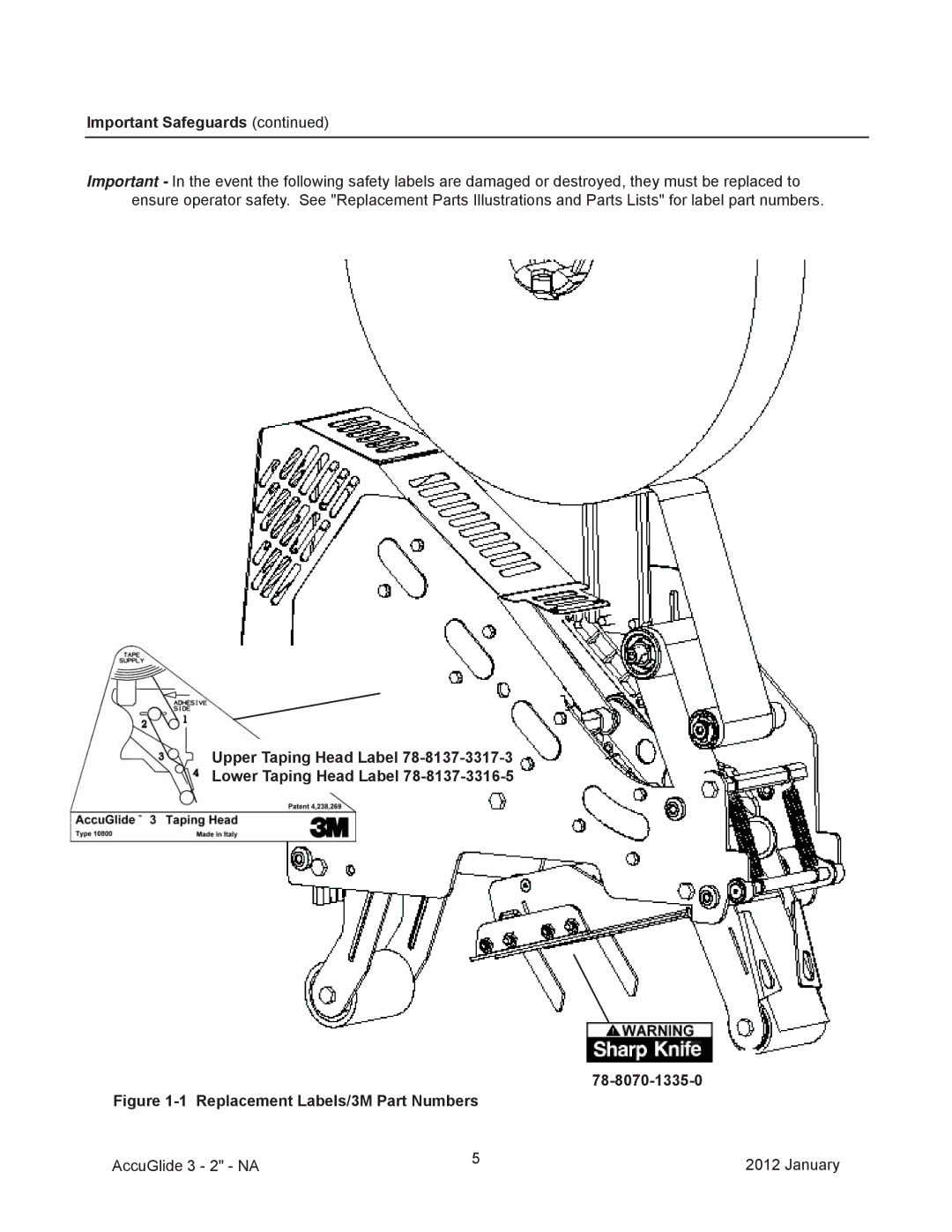 3M 800rf, 40800 manual Important Safeguards, Replacement Labels/3M Part Numbers 