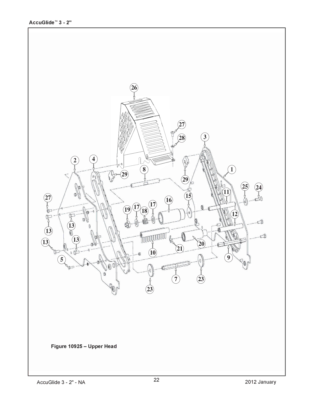 3M 40800, 800rf manual Upper Head AccuGlide 3 2 NA January 