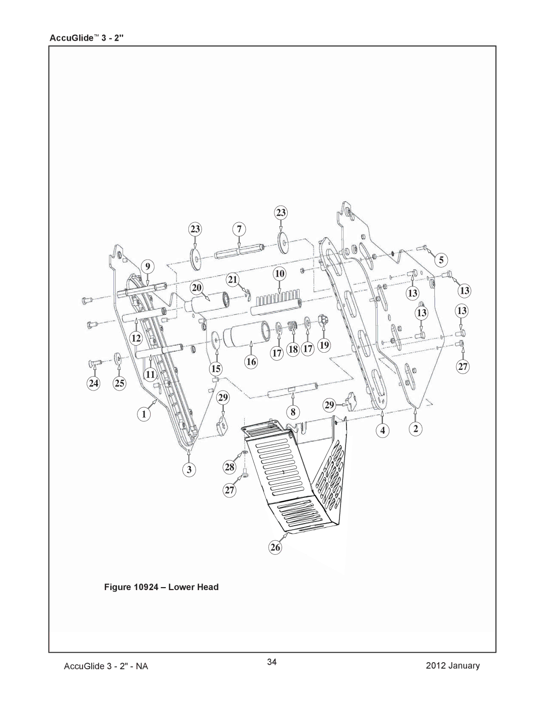 3M 40800, 800rf manual Lower Head AccuGlide 3 2 NA January 