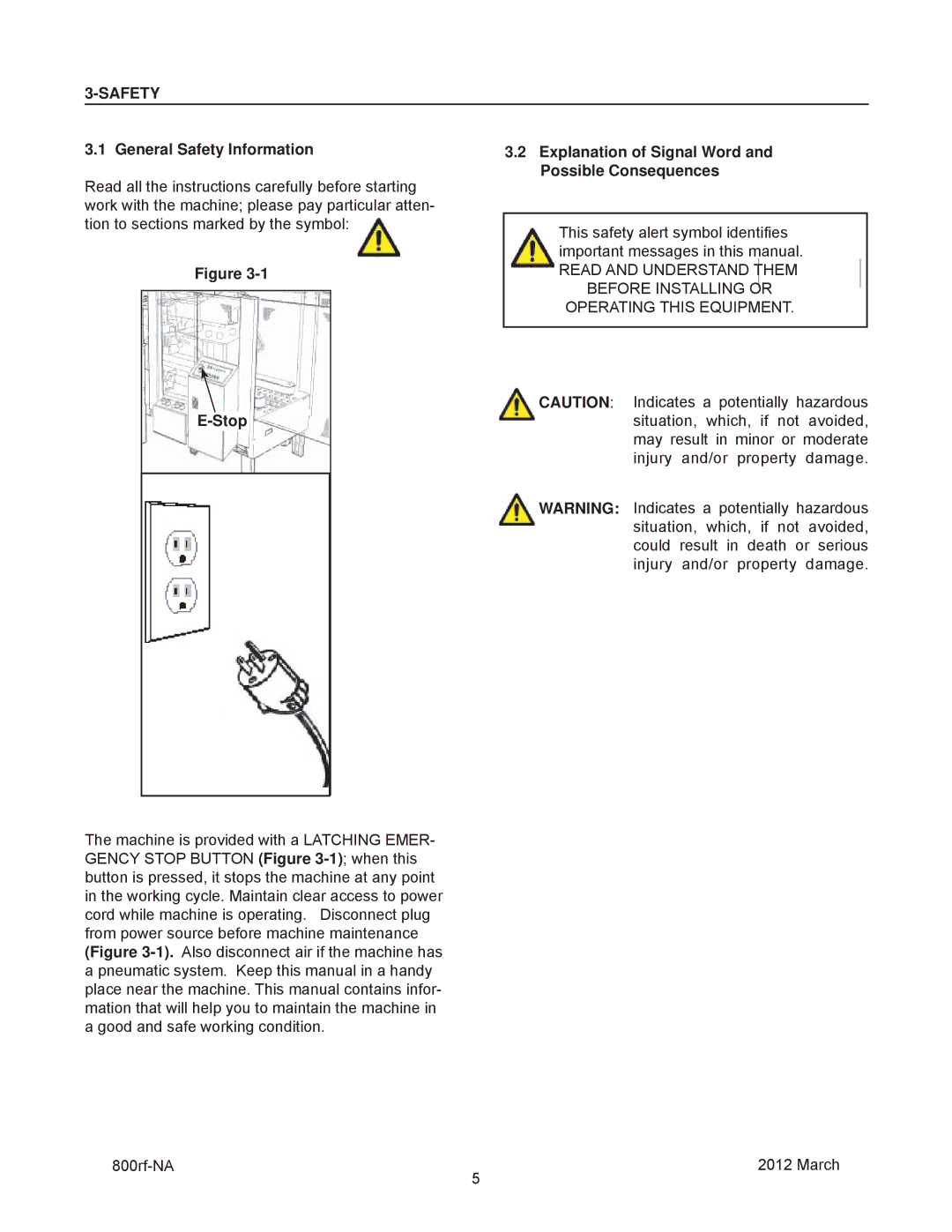 3M 800rf, 40800 manual General Safety Information, Stop, Explanation of Signal Word and Possible Consequences 