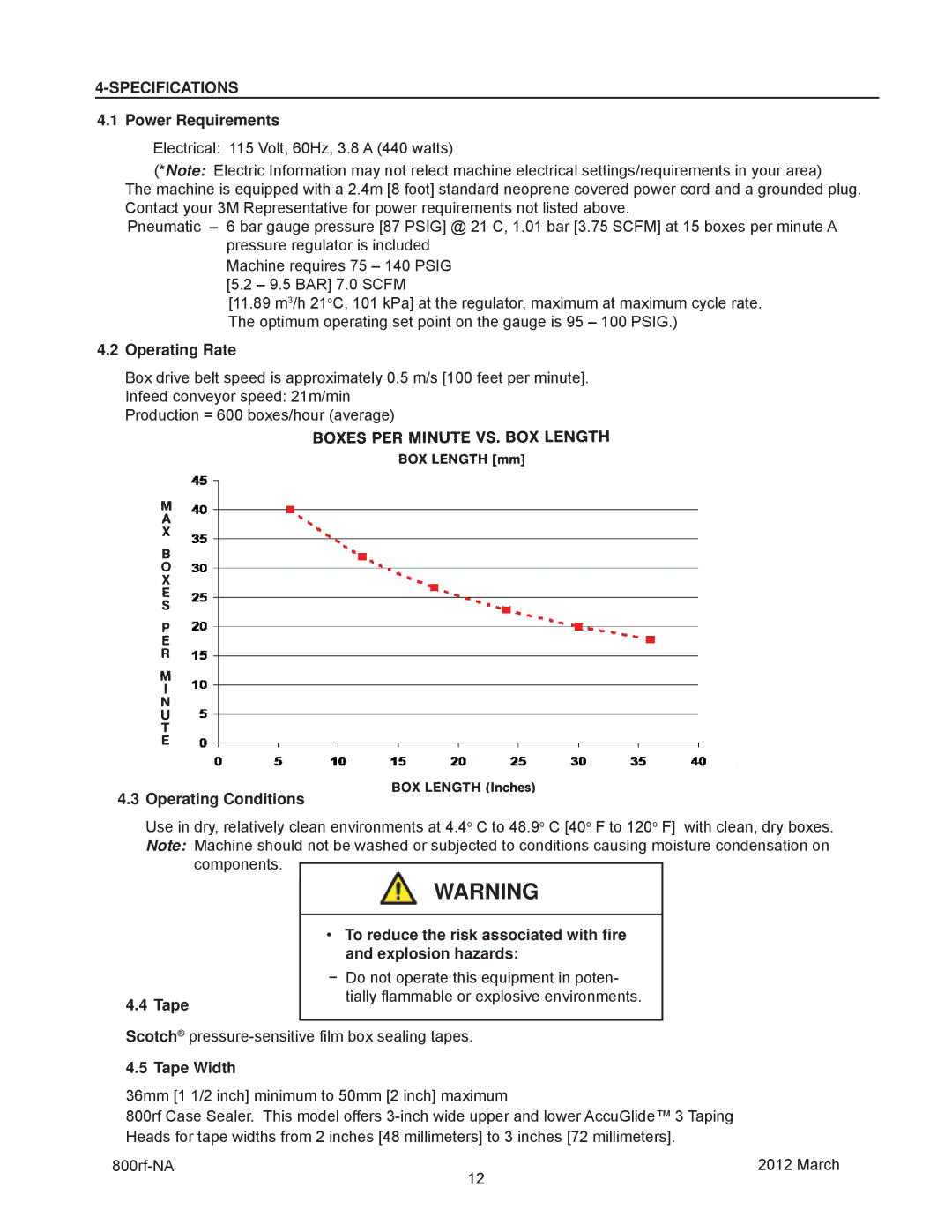 3M 40800, 800rf manual Specifications 