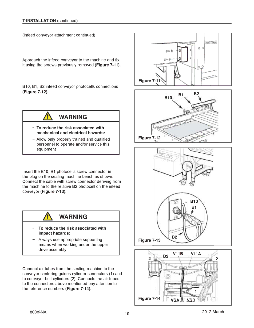 3M 800rf, 40800 manual To reduce the risk associated with impact hazards B10 B1 B2, V11B V11A, Vsa Vsb 