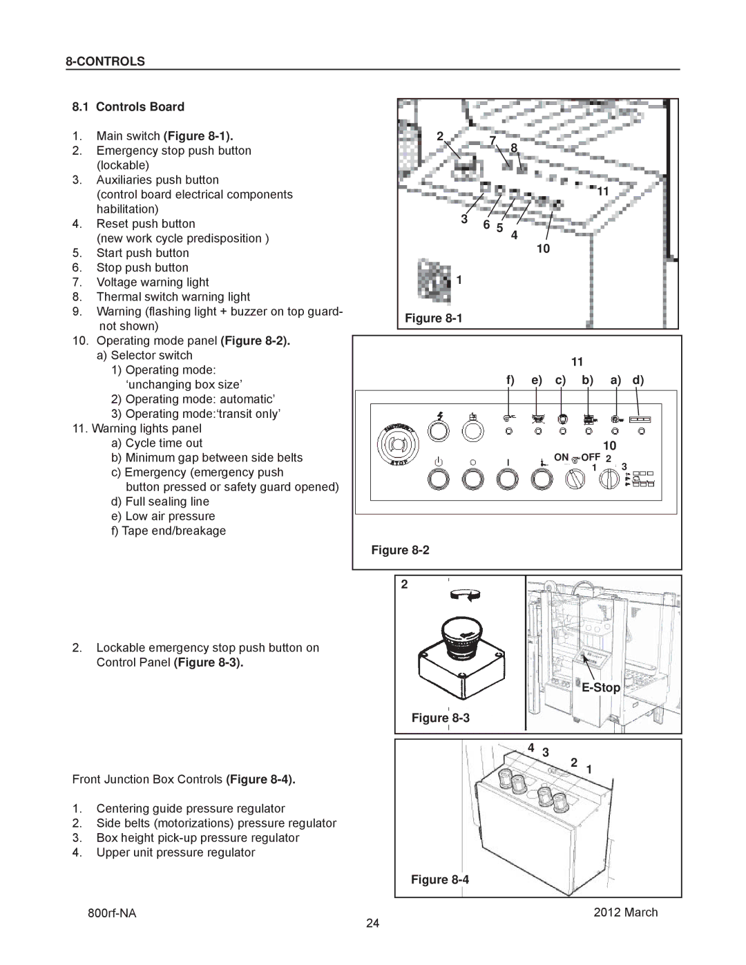 3M 40800, 800rf manual Controls, C b a d 