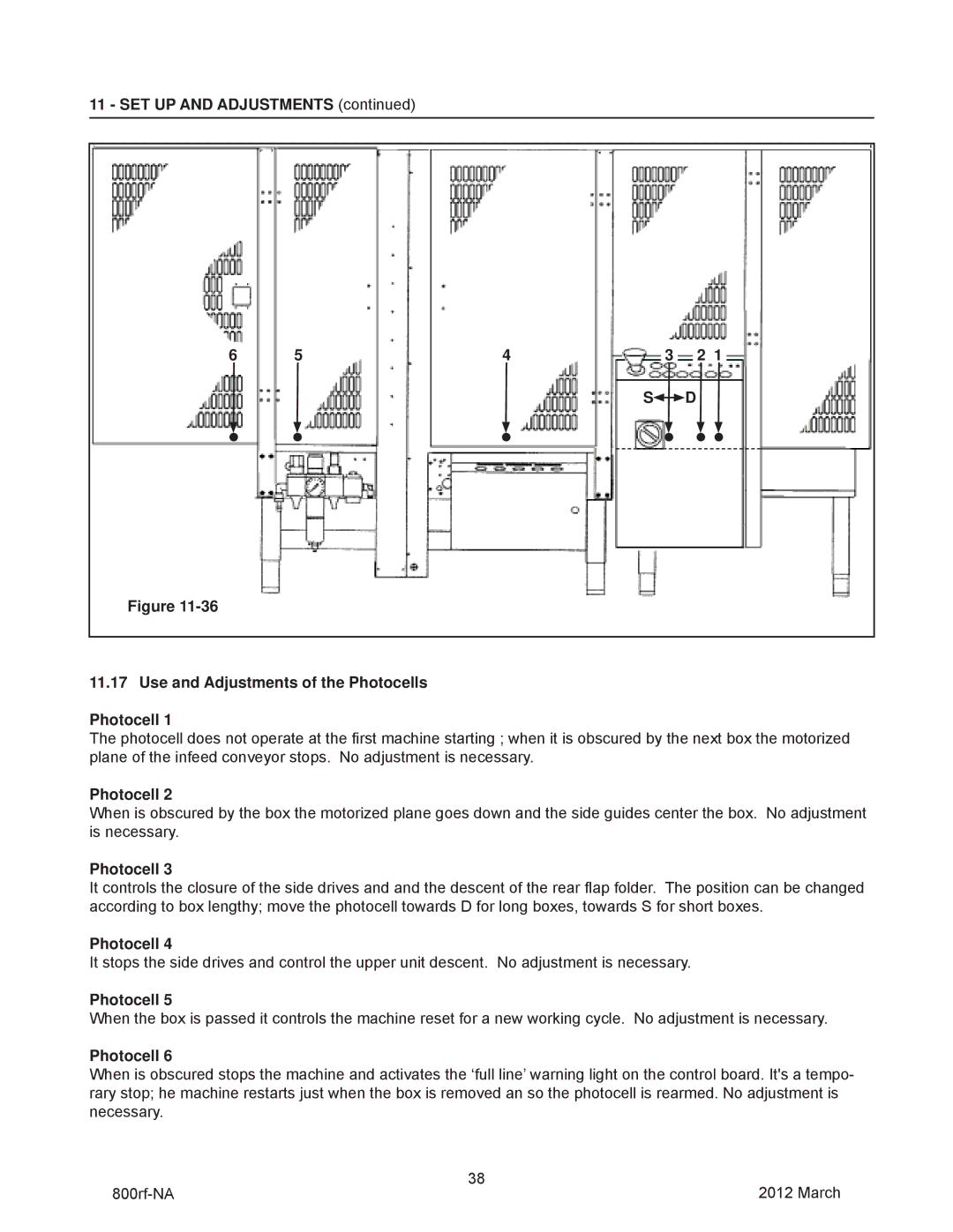 3M 40800, 800rf manual Use and Adjustments of the Photocells 