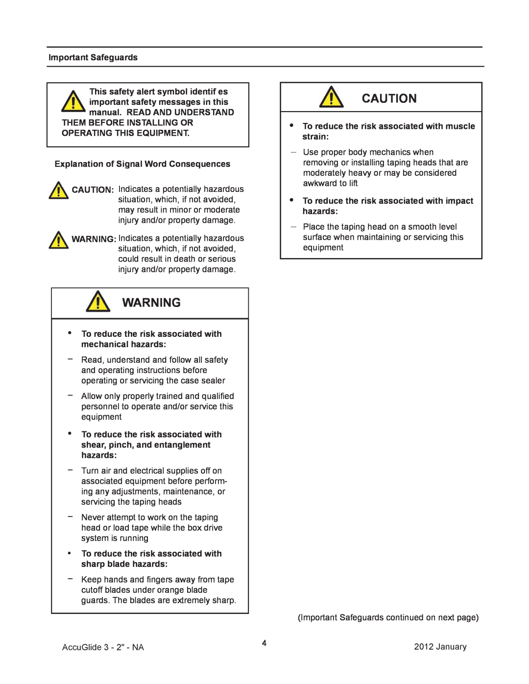 3M 40800 Important Safeguards, Them Before Installing Or Operating This Equipment, Explanation of Signal Word Consequences 