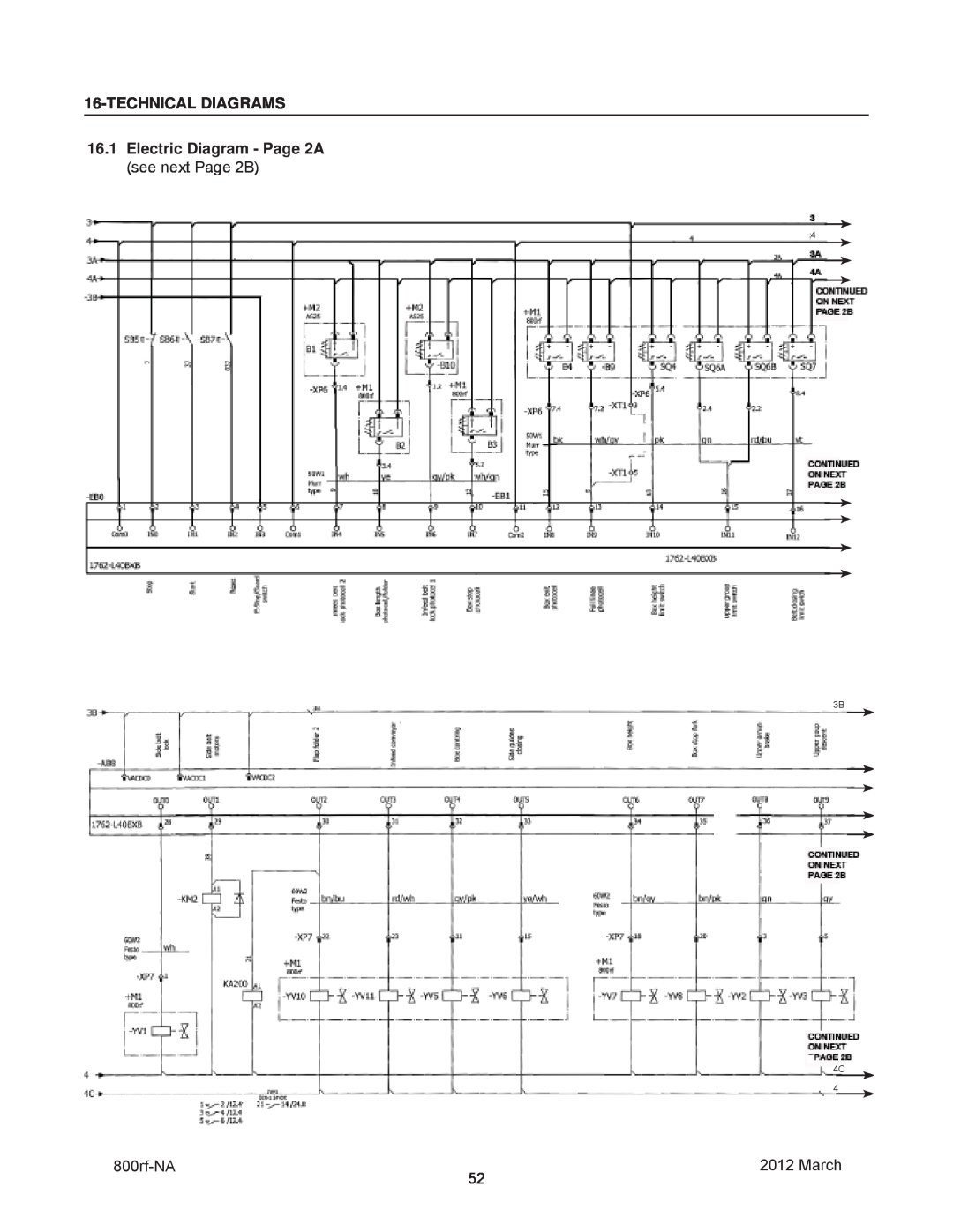 3M 40800, 800rf manual Technical Diagrams, Electric Diagram - Page 2A see next Page 2B, 3B 4C 