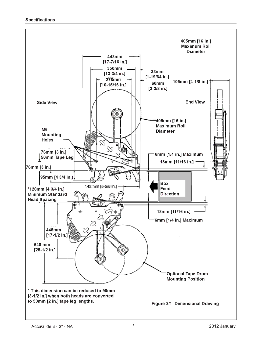 3M 40800 operating instructions Dimensional Drawing 