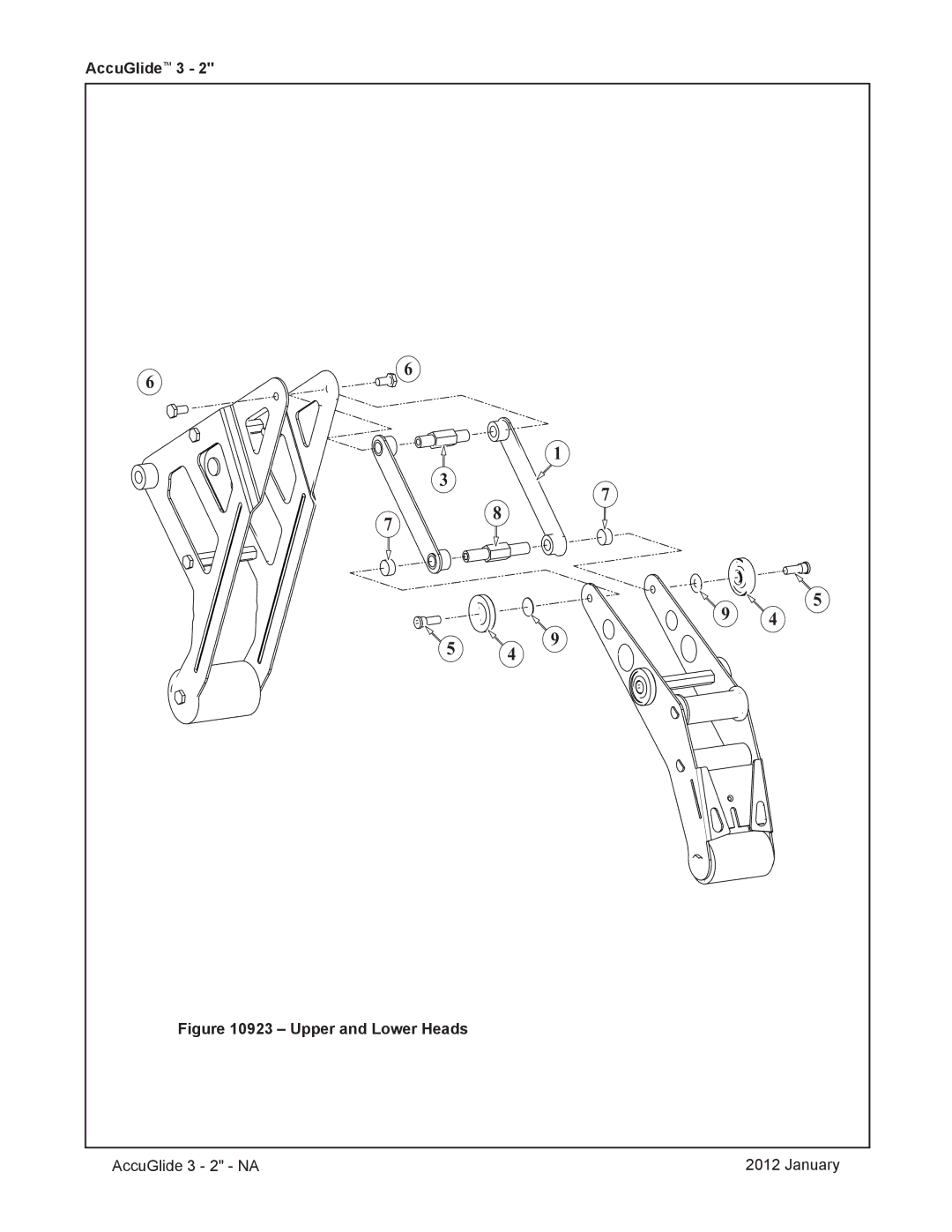 3M 40800 operating instructions Upper and Lower Heads AccuGlide 3 2 NA January July 