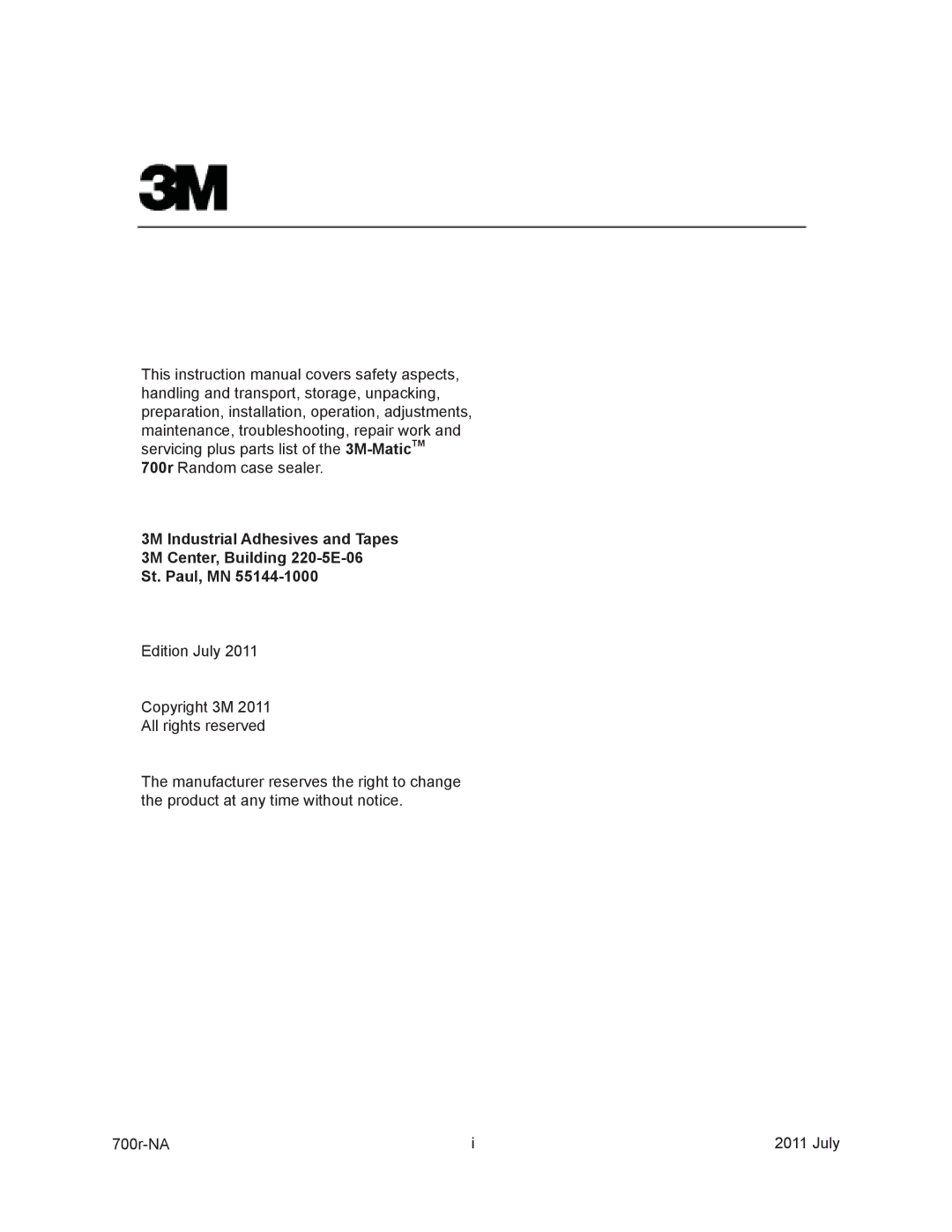 3M 40800 operating instructions 