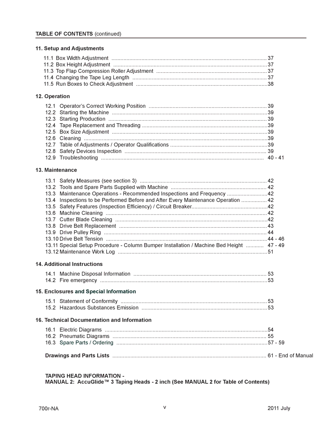 3M 40800 operating instructions Taping Head Information 