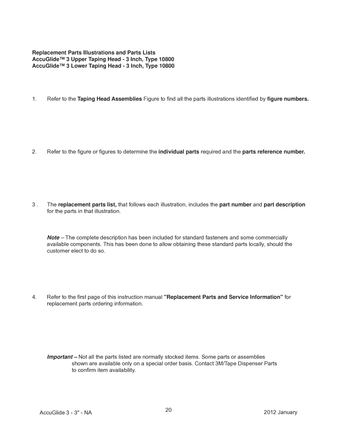 3M 40800 operating instructions 