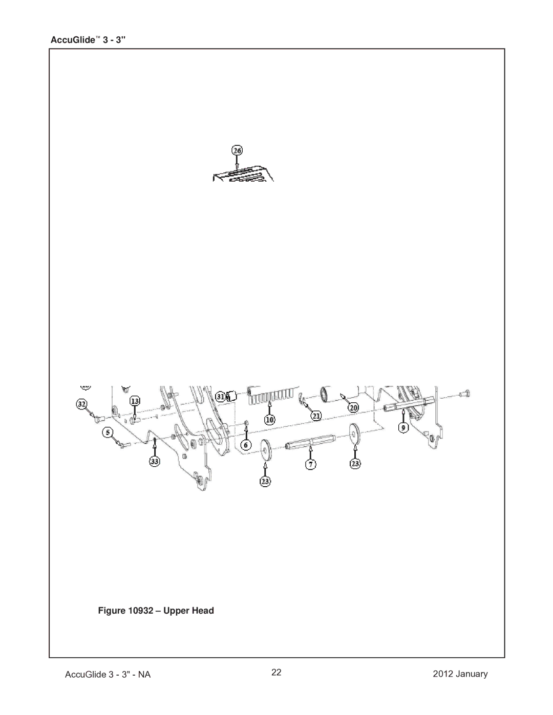 3M 40800 operating instructions AccuGlide 3, Upper Head 