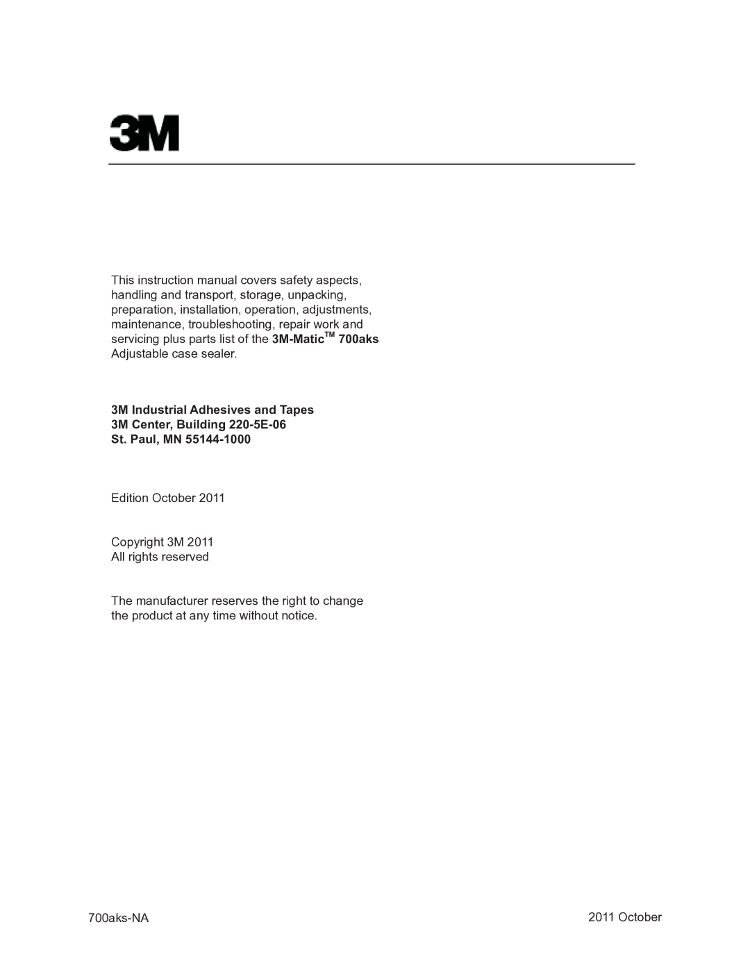 3M 40800 operating instructions 