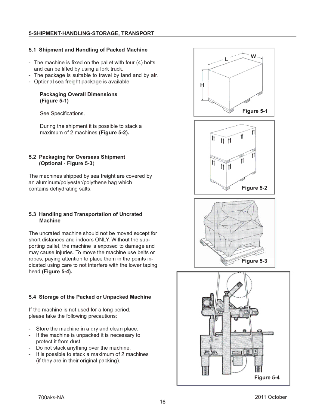 3M 40800 operating instructions SHIPMENT-HANDLING-STORAGE, Transport, Packaging for Overseas Shipment Optional Figure 