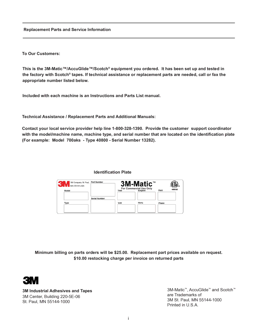 3M 40800 operating instructions 3M-Matic , AccuGlide and Scotch 