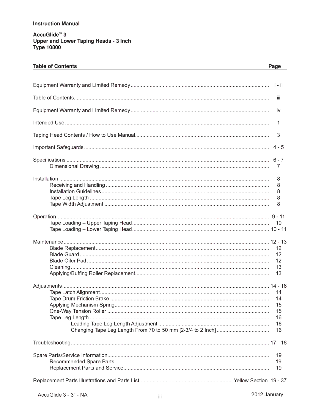 3M 40800 operating instructions Yellow 