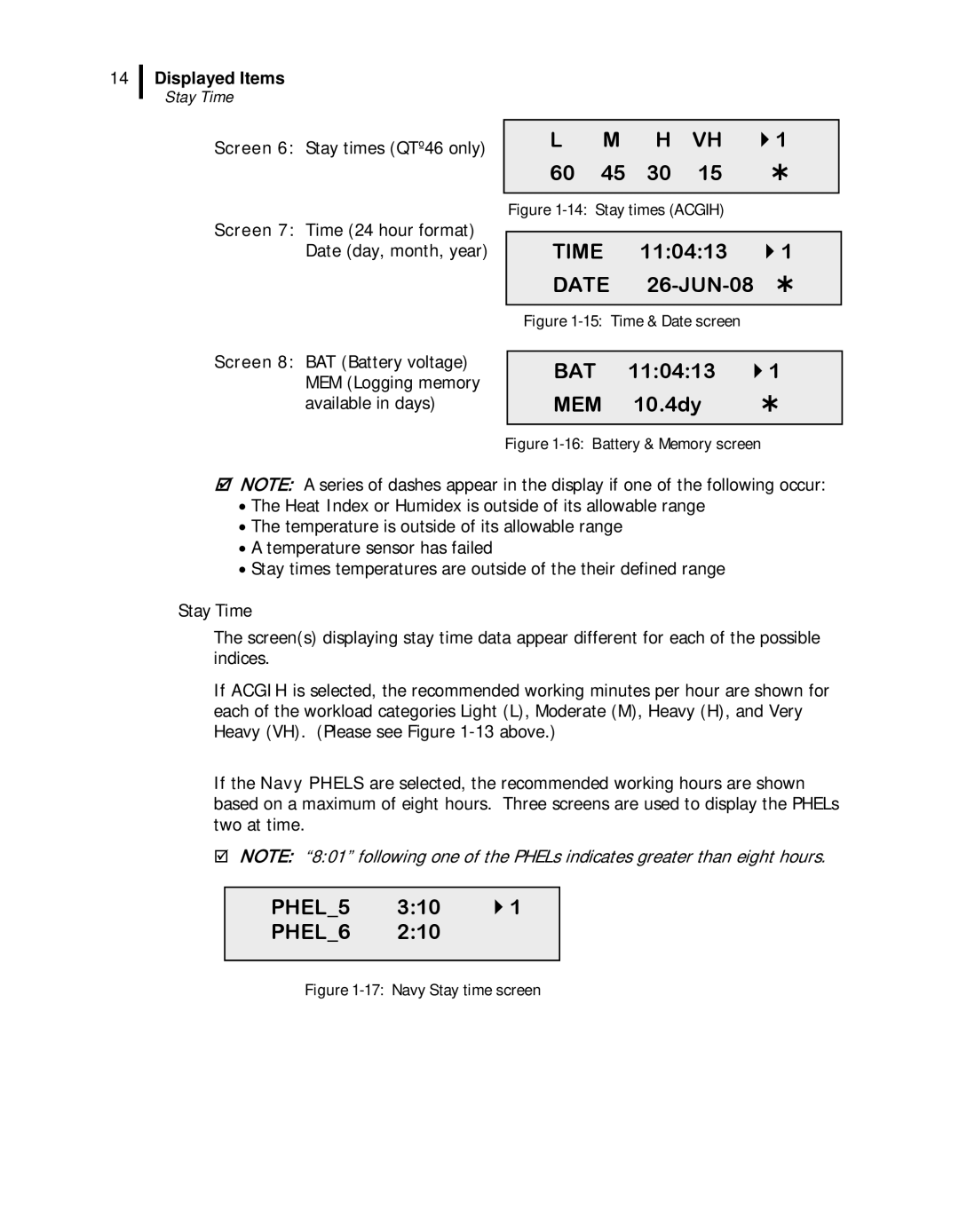 3M 44, 46 user manual Date, Stay Time 