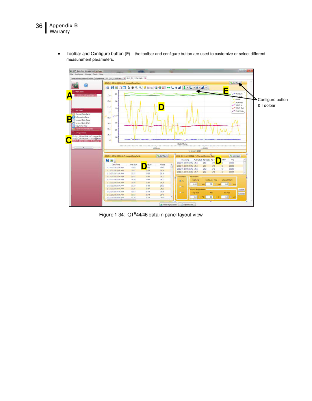 3M user manual 34 QT⁰44/46 data in panel layout view 