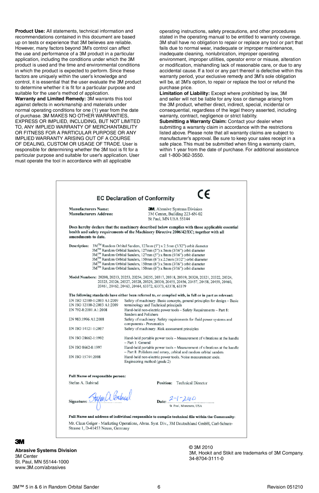 3M 51210 instruction manual 