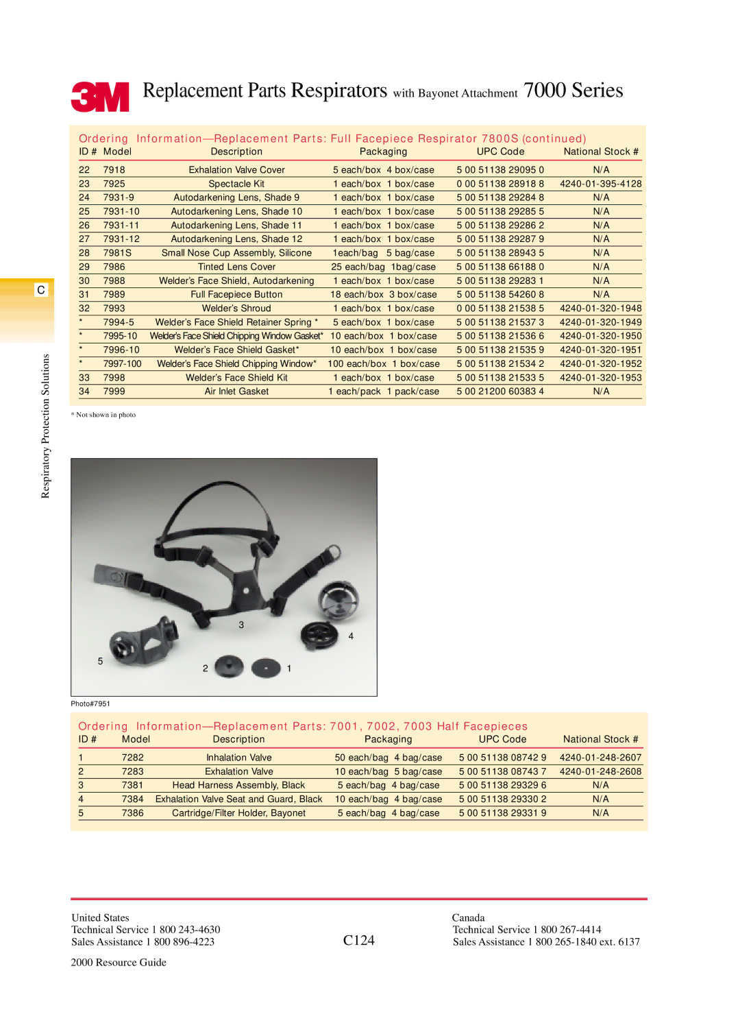 3M 7000 Series manual C124 