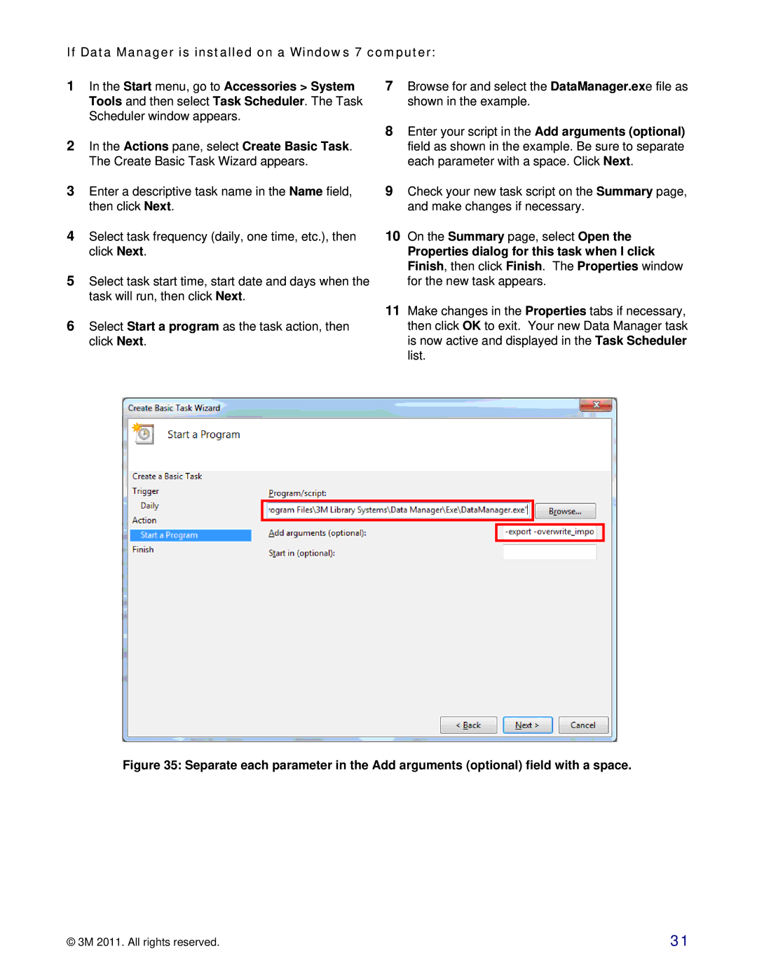 3M 747 setup guide 3M 2011. All rights reserved 