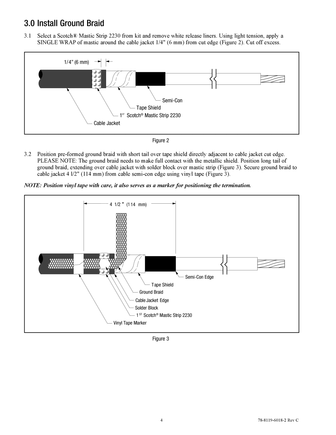 3M 7685-S-8 manual Install Ground Braid 