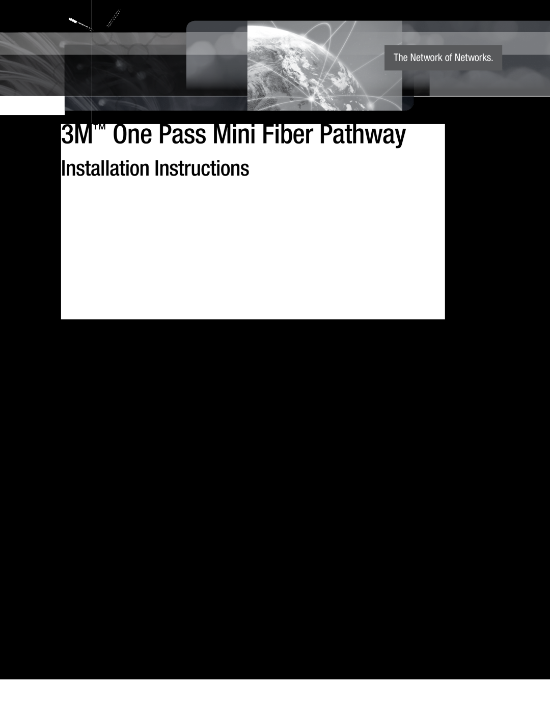 3M 78-0013-4441-1-D installation instructions 3M One Pass Mini Fiber Pathway, Installation Instructions, December 