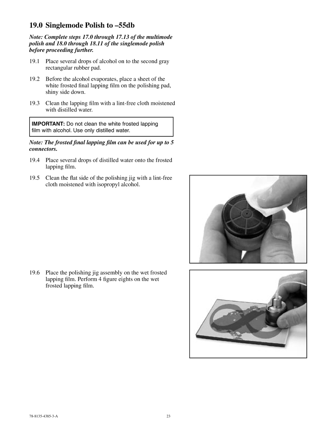 3M 78-8135-4385-3-A manual Singlemode Polish to -55db 