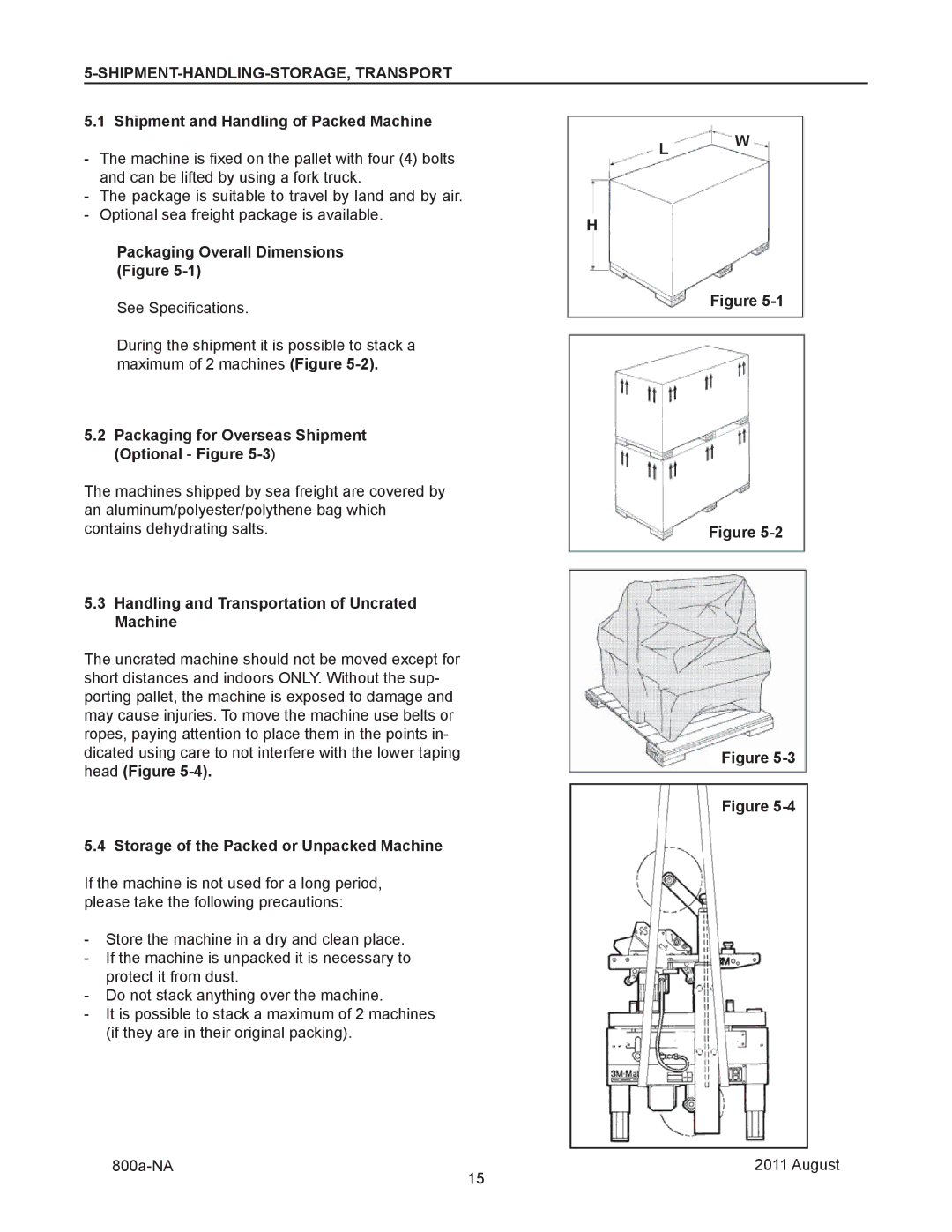 3M 800a manual SHIPMENT-HANDLING-STORAGE, Transport, Packaging for Overseas Shipment Optional Figure 