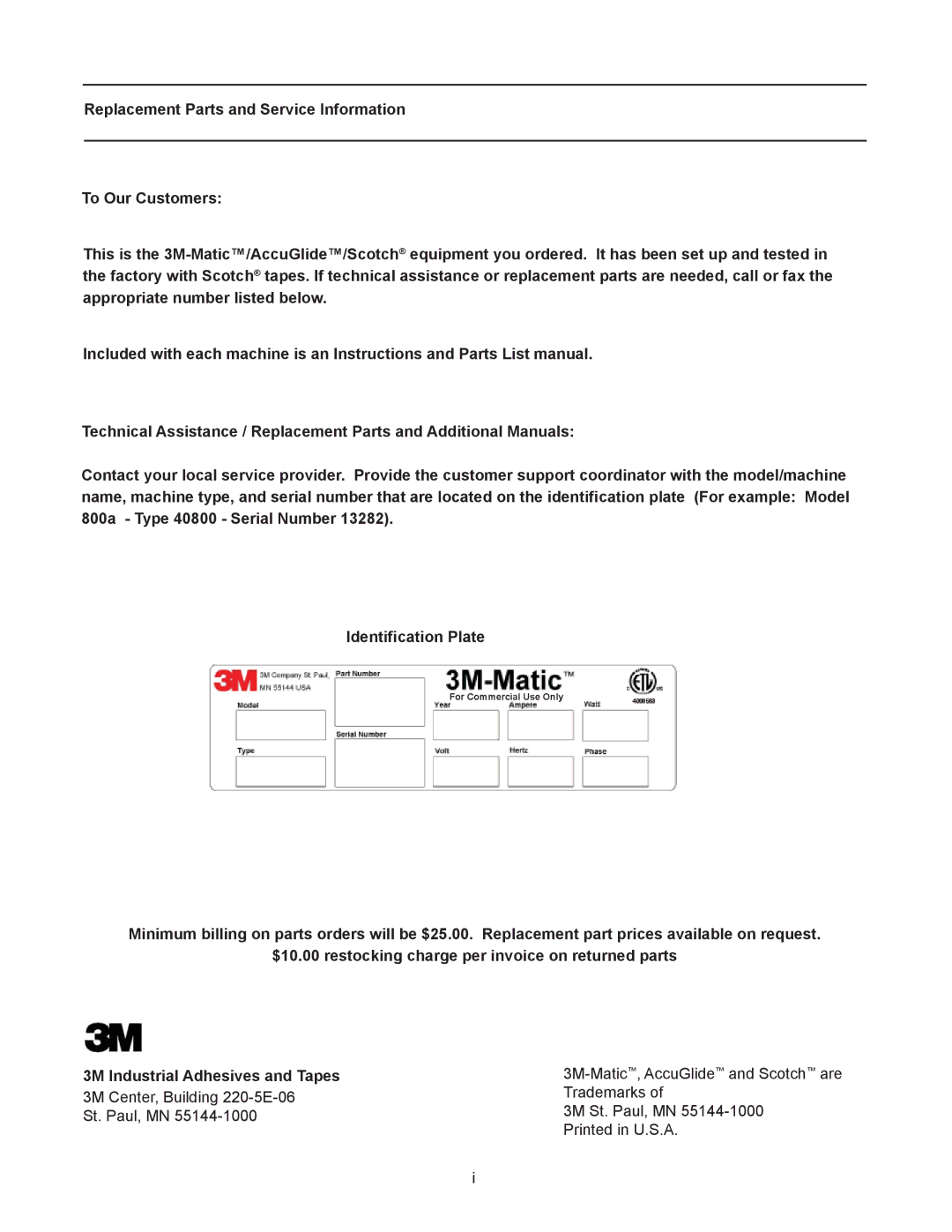 3M 800a manual 3M-Matic , AccuGlide and Scotch are 