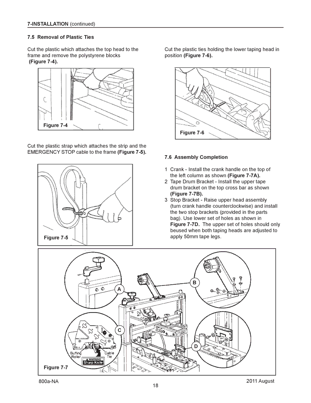 3M manual Installation Removal of Plastic Ties, Assembly Completion, 800a-NA August 