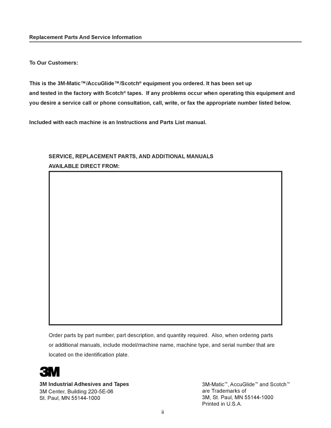 3M 800a3 manual Industrial Adhesives and Tapes 