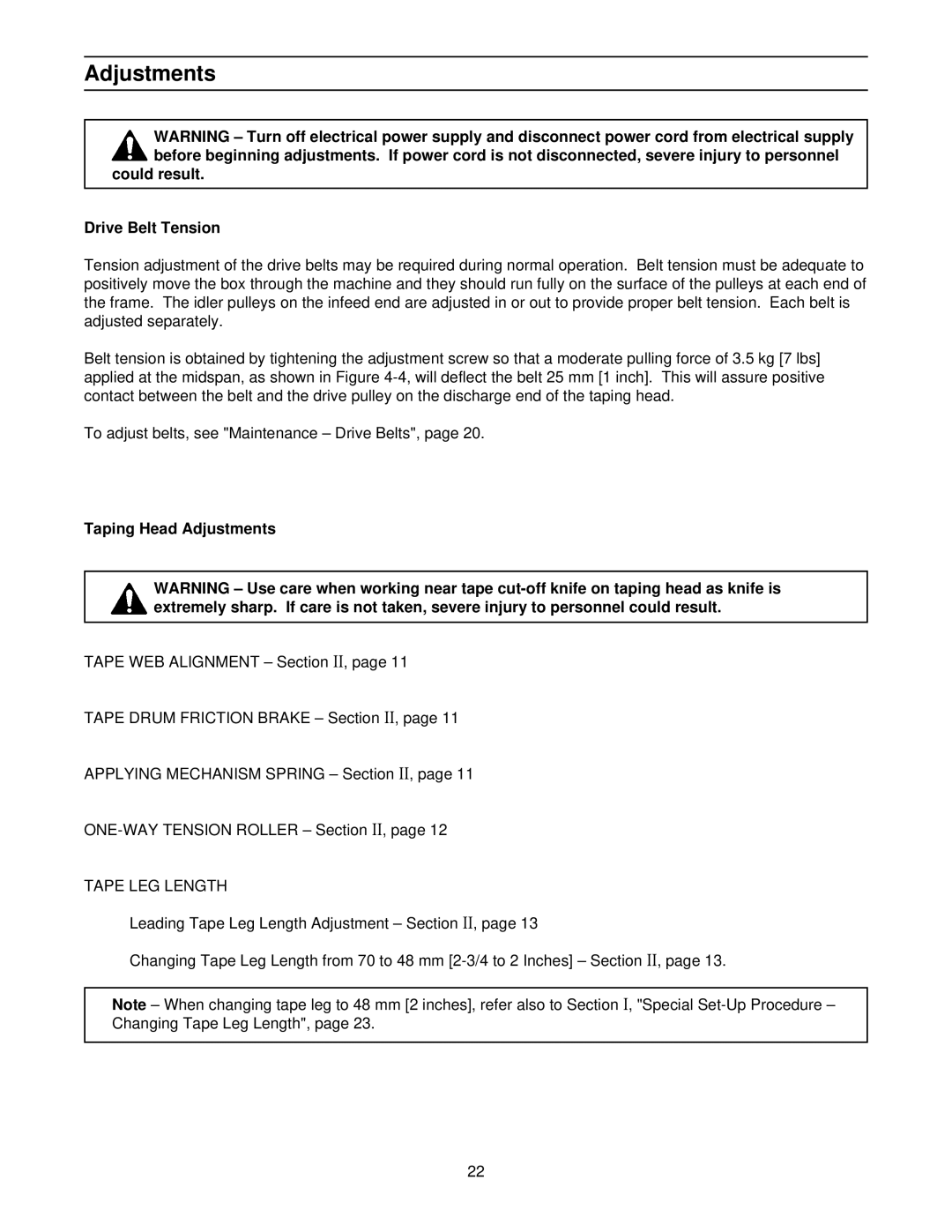 3M 800ab 39600 manual Could result Drive Belt Tension, Taping Head Adjustments 