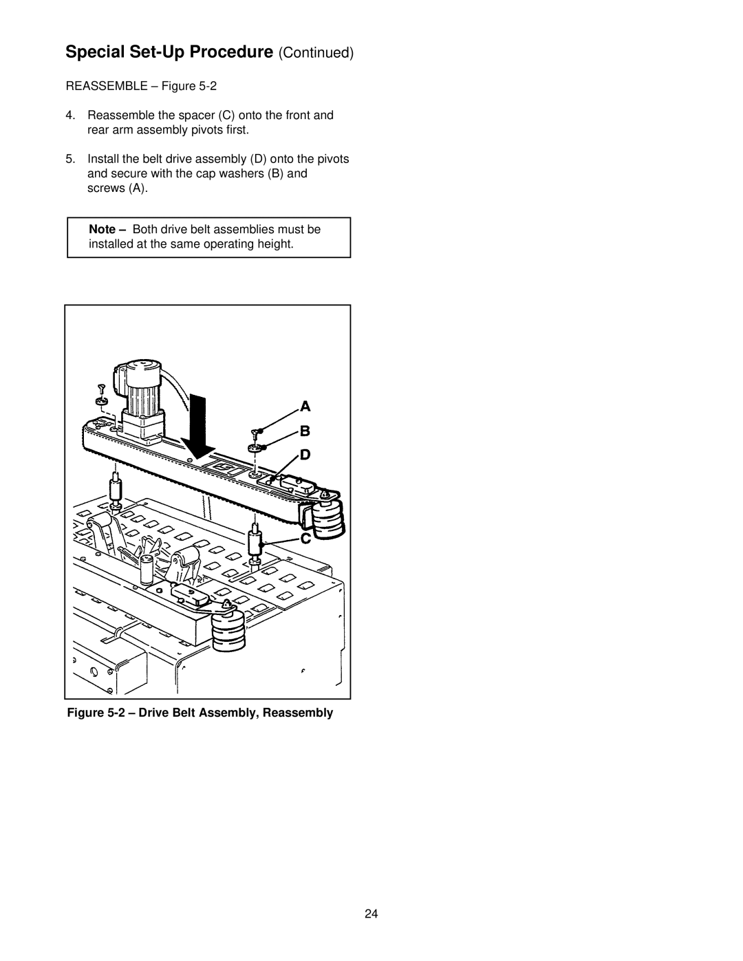 3M 800ab 39600 manual Drive Belt Assembly, Reassembly 