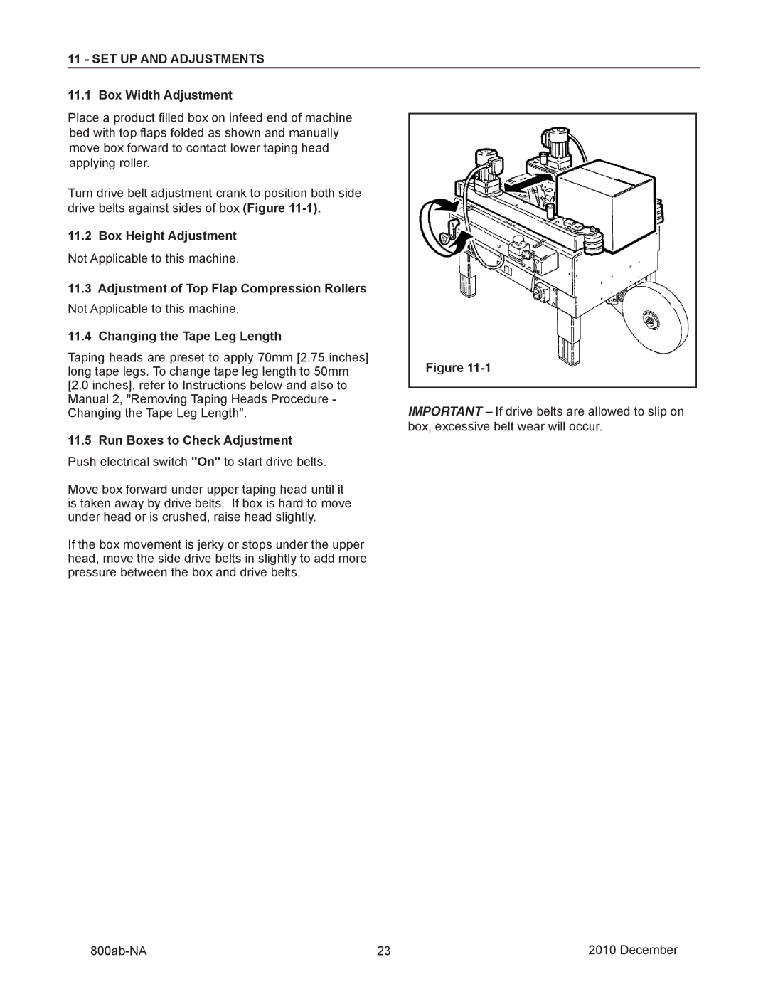 3M 800ab manual SET UP and Adjustments 