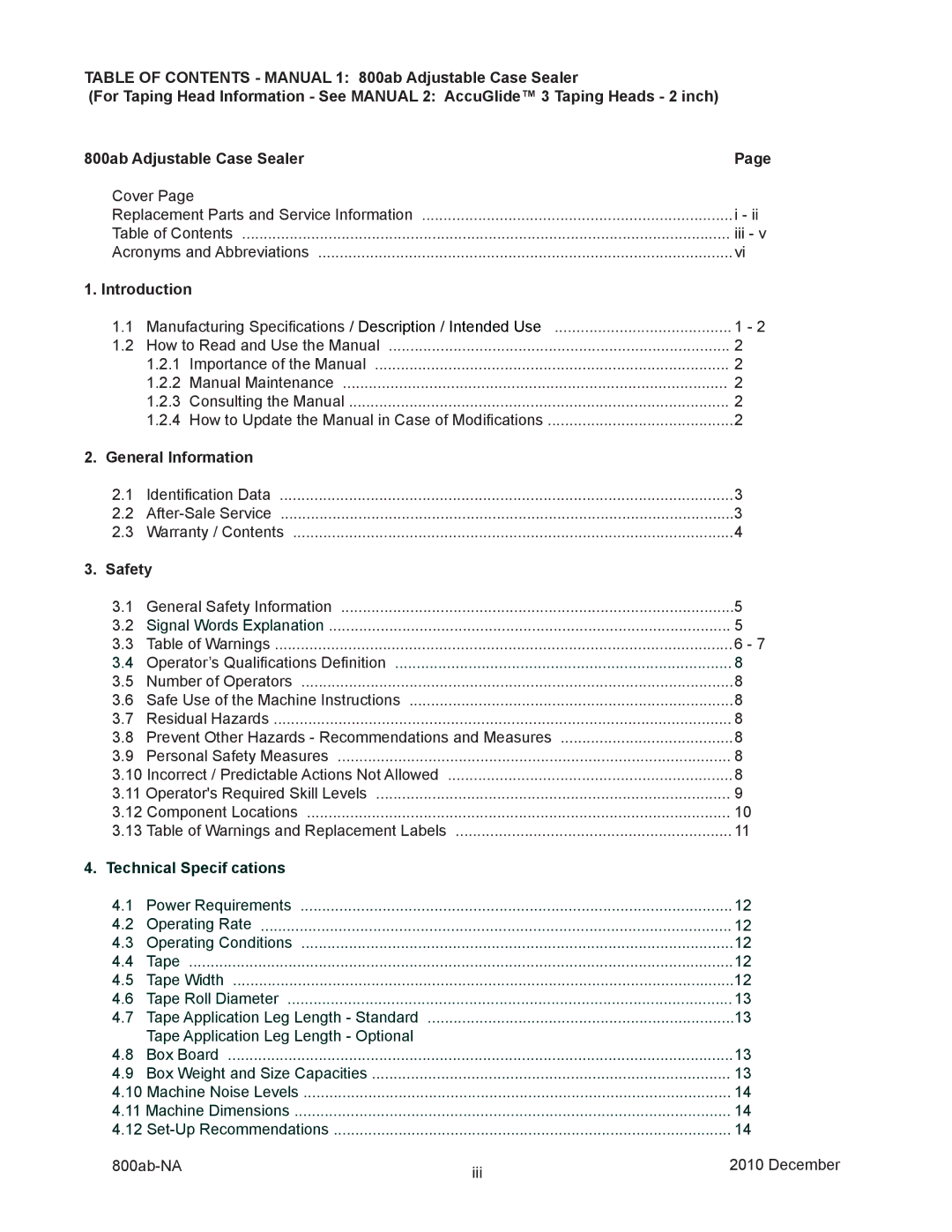 3M 800ab manual Introduction, General Information, Safety 